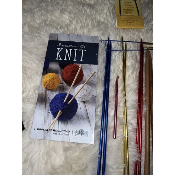 Knitting Needles Lot Diff Colors And Sizes One New K Crochet Hook Book Plus More - Picture 2 of 16
